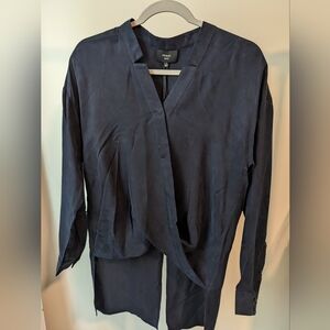 Ro & De Black Long Sleeve Button Down Shirt